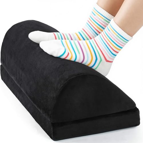 ZRSDIXKI Office Foot Rest Under Desk- Adjustable Foot Stool - Ergonomic Foot Rest with Washable Cover - Comfortable Footrest for Home and Office Car Chair & Gaming Chair to Relieve Back Knee Pain