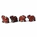 Justinstones Carved Natural Red Jasper Gemstone Elephant Healing Guardian Statue Figurine Crafts 2 inch