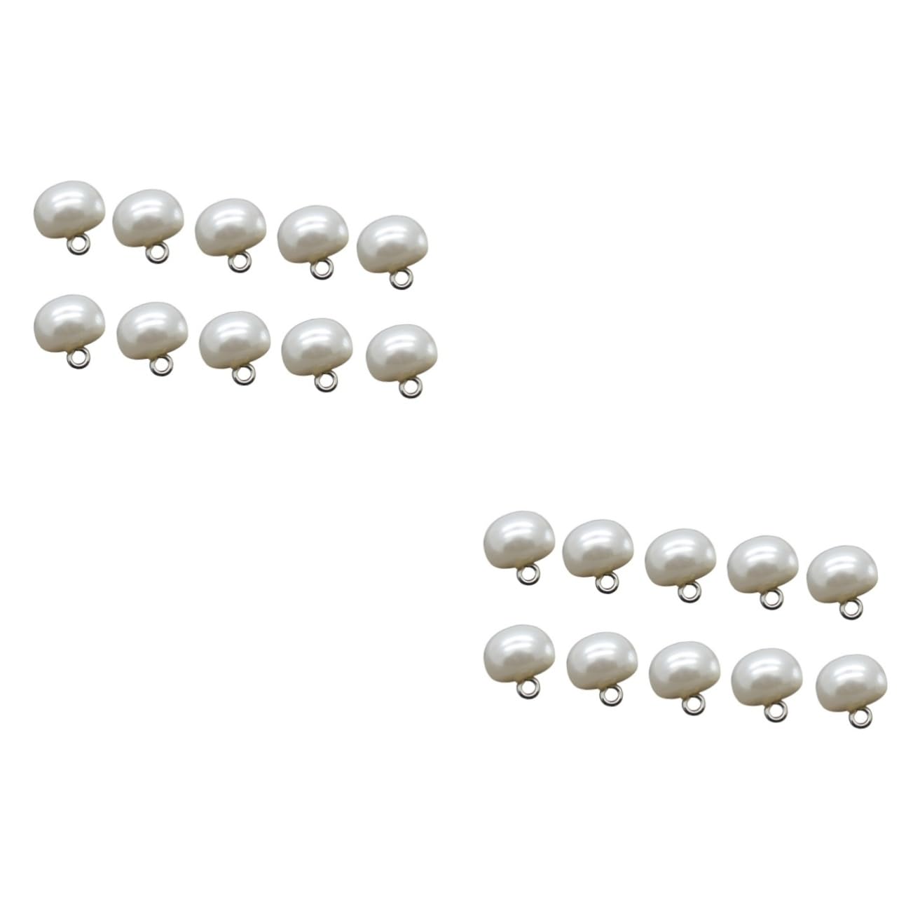 NUOBESTY 400 Pcs Bianco Decorazione Funghi Decorazione Fai Da Te Bottoni Perline Per Antico e Bottoni Per I Vestiti Jean Decorativi In Metallo