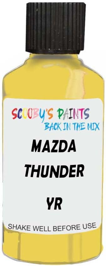 Touch Up Paint Compatible With Mazda Thunder Yellow Yr Scratch Fix Automotive Car (30Ml)