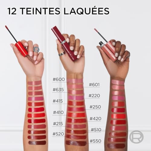 L'Oréal Paris - Laque à Lèvres Liquide Effet Vinyle - Couleur Intense & Fini Brillant - 16h* de Brillance Laquée Inarrêtable - Sans Transfert - Infaillible Laque Resistance - Teinte : Worth It