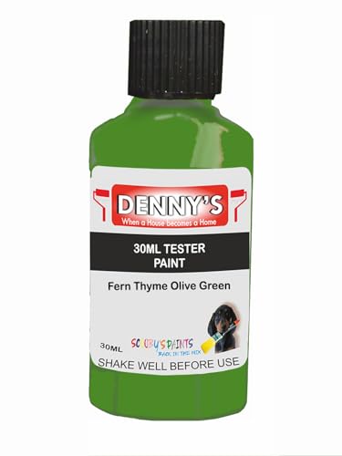 Premium Interior Wall & Ceiling Emulsion Paint – Fern Thyme Olive Green – Rich Matt Finish, Durable & Washable, Low Odour, Ideal for Living Rooms, Bedrooms & Hallways (30ML Tester Bottle)