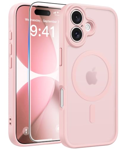 FNTCASE for iPhone 17 Case, Compatible with Magsafe, Glass Screen Protector