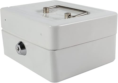 Miniatura 8 de Mini caja para el hogar, 1 unidad, portátil, de acero, con cerradura para dinero en efectivo, tipo cerradura de llave, caja de seguridad para el