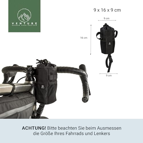 AGU Snack-Pack Fahrradtasche – Wasserabweisende Rahmentasche 1L