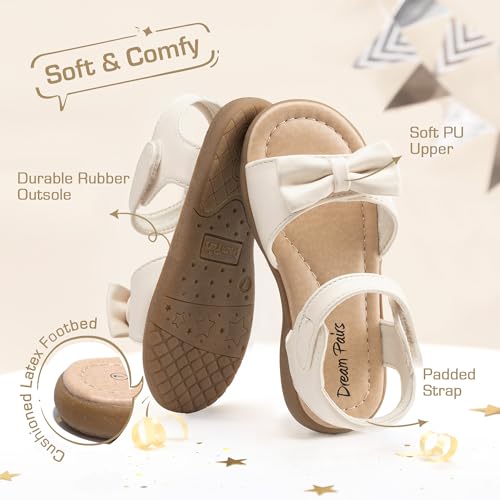 Image of DREAM PAIRS Girls Sandals Fashion Bow Summer Shoes for Toddler /Little Kid