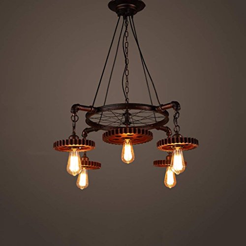 Chandelier industriel américain pour bar et café rétro
