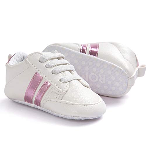 KIDSUN Infant Baby Boy Girl Sneaker PU Soft Sole Non Slip Toddler First Walkers Candy Soft Shoes Newborn Crib Shoes