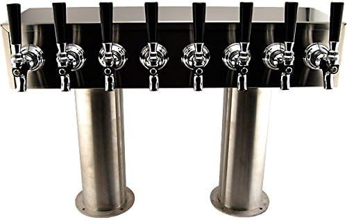 Stainless Steel Commercial Beer Dispenser H Tower: 12 Faucet - 37" Box