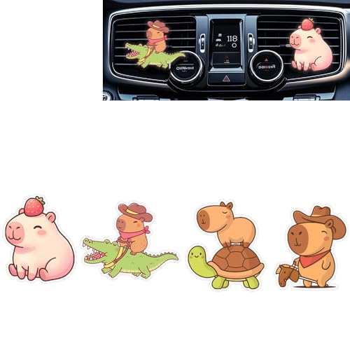 Image of Cute Car Air Freshener Clips,Capybara Car Vent Clip,Car Vent Decoration Accessories,Auto Air Conditioner Clip,Automotive Interior Decoration Gifts for Girls and Women