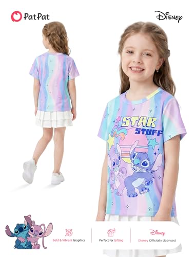 Image of Disney Princess Frozen Marvel Stitch Minnie Mickey Star Wars Girls /Boys Athletic Shirts UV Quick Dry Graphic T-Shirt 2-9 Year