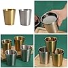 Vdaxvme Set of 4 Double Wall Insulated Drinking Cups, Stainless Steel Cups Outdoor Heat Resistant Stackable Coffee Mugs Vacuum Insulated Cups #1