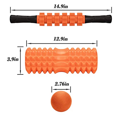 4 in 1 Foam Roller Set, Yoga Roller with Massage Ball - Image 3