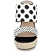 Allegra K Women's Platform Polka Dots Heel Espadrille Black Wedge Sandals 8 M US