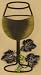 Tripar White Wine Glass Metal Wall Decor