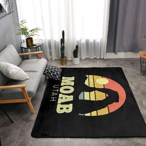 Moab Utah Vintage Sunset Living Room Carpet 63x48 Inch