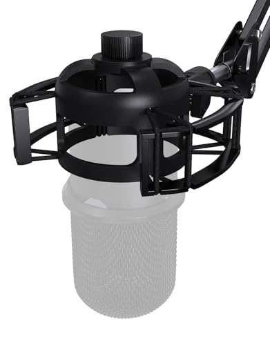 Etour Conçu sur mesure pour SoloCast Shock Mount, 2025 Mise à niveau Anti-Vibration Suspension élastique Support de micro à clip avec adaptateur à vis compatible avec microphone Hyperx SoloCast