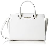 Michael Kors Selma 30S3GLMS7L - Bolso bandolera para mujer (32 x 20 x 14 cm), color blanco