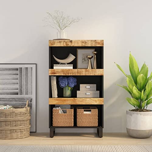 Cinyiqo Armario Auxiliar Madera Maciza de Mango 60x33x107 cm, Aparadores para Salon, Aparador Entrada Recibidor, Armario Salon, Vitrinas para Salon, Muebles Auxiliares352889