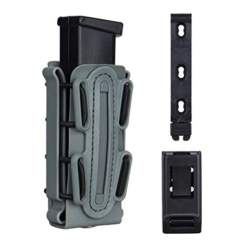 Idogear Mag Pouch Pistol Magazine Pouches 9Mm Softshell Adjustable Universal Mag Carrier .40 S&W .45 Acp With Belt&Molle Clips (Wolf Gray) #TOP1
