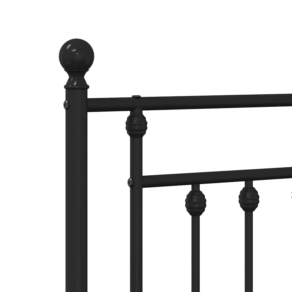 Testiera di ricambio in metallo verniciato a polvere, colore nero, 100 cm, resistente per telaio letto, schienale stabile, facile da montare