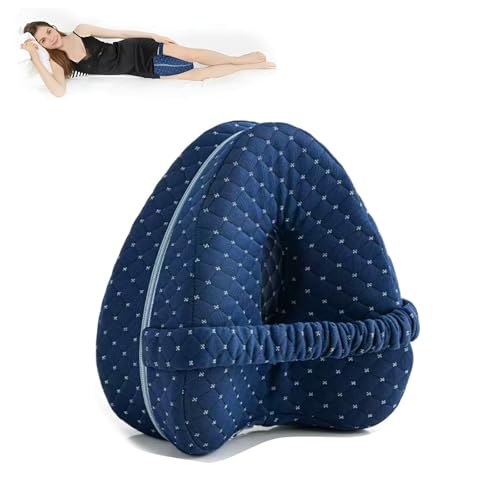 Orthopedic Knee Pillow for Side Sleepers Memory Foam Alignment Pillow Hip & Spine Support Leg Pillow Between Knees for Sciatica Pregnancy & Back Pain Relief