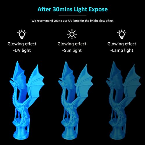 Filament PLA 1.75mm phosphorescent bleu 1kg pour bobine impression 3D - 3