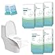 50 Stück Einweg Toilettensitzbezug,Toilettensitzbezug Einweg Toilette Auflage,Tragbar Toiletten Sitzbezug Einweg Wc-Sitz Für Kinder Und Erwachsene,Einzeln Verpackt,Reisen,öffentliche Toiletten (Weiß)