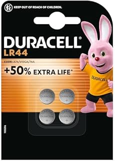 DURACELL LR44 Knopfzellen (4 Stück) LR44 Batterie 1,5 V (A76, V13GA, 76A)