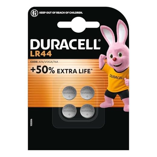 DURACELL LR44 Knopfzellen (4 Stück) LR44 Batterie 1,5 V (A76, V13GA, 76A)