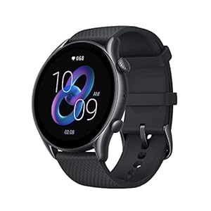 Amazfit GTR 3 Pro Smartwatch Pro 1,45 Zoll AMOLED-Display Fitness Watch mit GPS, Überwachung von Herzfrequenz, SpO2, über 150 Sportmodi, Bluetooth-Anrufen, Musiksteuerung, Alexa (Black), One Size