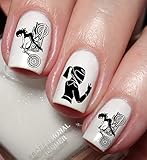 Motorbike & Biker Nail Art Decal Sticker