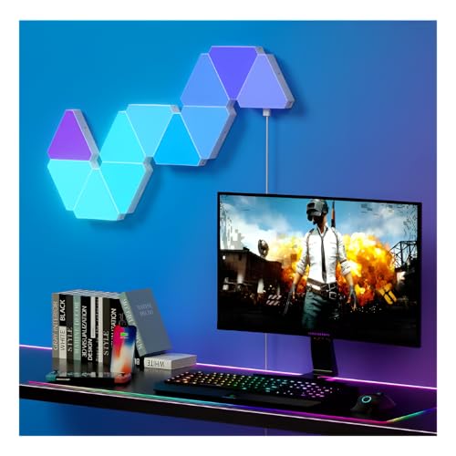 Plastic RGB LED Triangle Wall Light - Gaming LED Lights, Modern Wall ...