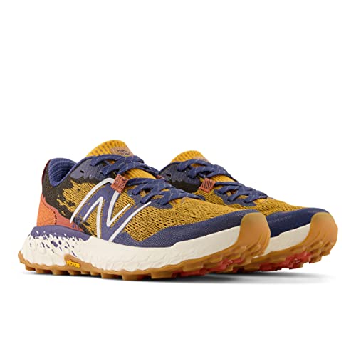 New Balance New Balance Women's Fresh Foam X Hierro V7 Trail Running Shoe, Golden Hour/Moon Shadow/Red Clay, 9 Medium US