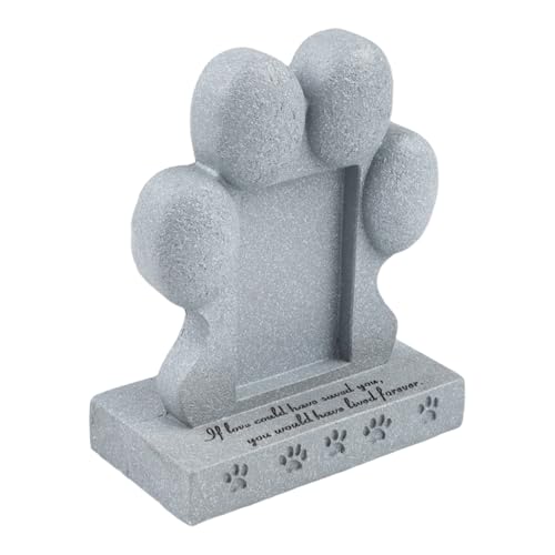 Marcador de tumba de mascota texturizado de alta durabilidad exterior gris 2