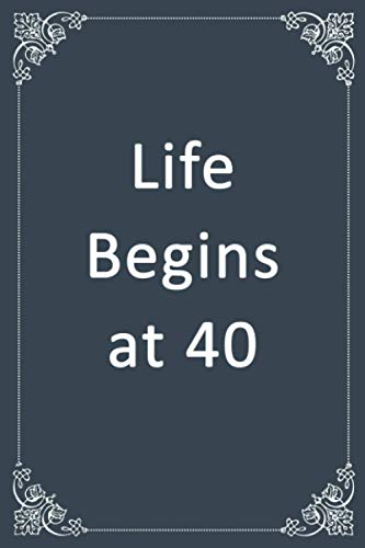 Life Begins at 40: Blank, Lined Composition Notebook Journal with Classy Gray Softcover