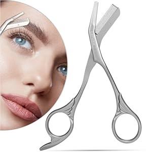 LePinko Eyebrow Trimming Scissors with Combs, Gifts For Men Women Stocking Stuffers