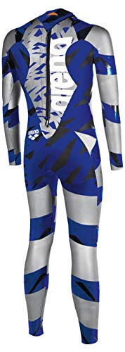 Arena Men’s Sams Triathlon Wetsuit Full Sleeve Shark Deterrent Neoprene For Open Water Swimming, Ironman And Usat Approved, Silver/Blue, X-Large #TOP7