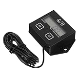 ABOOFAN Digitaler Betriebsstundenzähler Motorrad Induktiv Abs Material Kompakt Motorradzubehör mit Wartungsanzeige