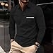 Polo Shirt Mens, Casual Golf T Shirts Fall Winter Pullover Tennis Collar Shirt Tops Polos for Men Man Tops Big Clothes Polos Oversize Hombre (L, Black)