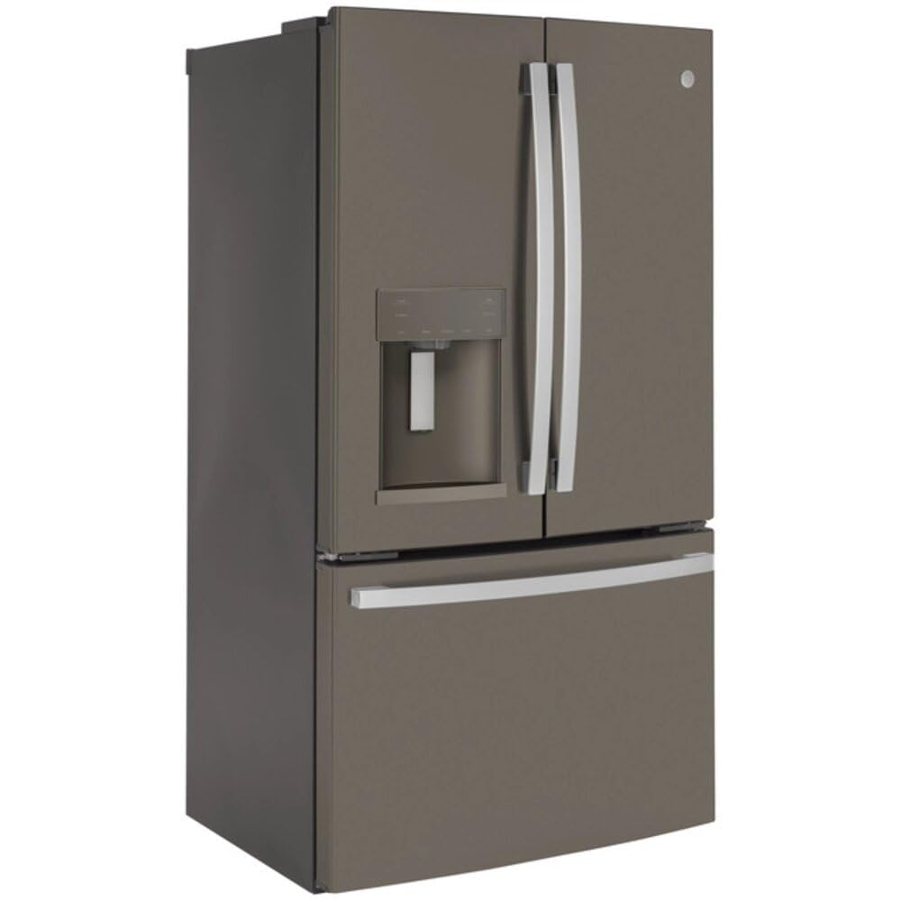 GE Gye22gmnes 36" French Door Counter Depth Refrigerator With 22.1 Cu. Ft. Total Capacity Space Saving Ice Maker Showcase LED Lighting In Slate on Fridge.com - View 6