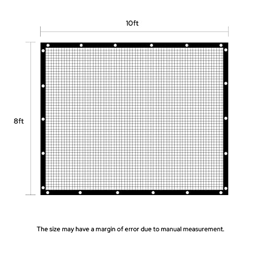 Vicllax 50% Shade Fabric Sun Shade Netting Privacy Screen With Reinforced Grommets For Patio, Plants Cover, Greenhouse, Barns, Kennel, Hydroponic Gardens 8X10 Ft, Black #TOP5