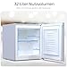 Stolthoff® Mini Gefrierschrank 32 L, 4-Sterne-Gefrierbox bis -18 °C, kompakter Tiefkühlschrank, leise 39 dB, manuelle Temperaturregelung, freistehend, Weiß