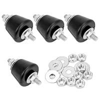 QWORK® 4 Stück Klimaanlagen Schwingungsdämpfer Gummilager, Gummipuffer m8 der Klimaanlage Vibrationsdämpfer Schwingungsdämpfer für Außengerät der Klimaanlage
