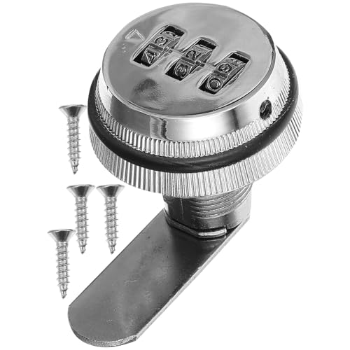 COLLBATH Cerradura Combinación Mecánica para Armarios y Cajones Candado Metálico de 20 MM Color Plata Cerradura Codificada para Archivadores Caja Eléctrica y Gabinetes de Seguridad