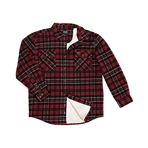 Image of Smith's Workwear Men's Sherpa Lined Cotton Flannel Shirt Jacket