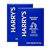 Harry's Bar Soap for Men - Stone Scent, 4 oz Body Soap Bars, 2 Pack