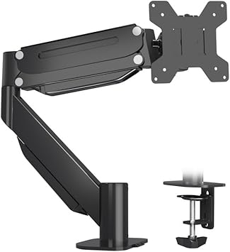 Suptek Ultrawide Monitor Arm Mount for 17 to 49 Inch Heavy Duty Curved Screen,Holds 46.2 lbs,Adjustable Gas Spring Monitor Arm Desk Mount Stand,75/100mm Vesa Mount,Black
