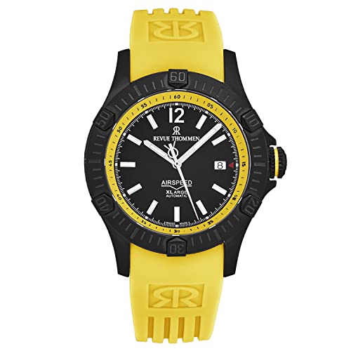 Men's 'Air Speed' Black Dial Yellow Rubber Strap Automatic Watch 16070.4678