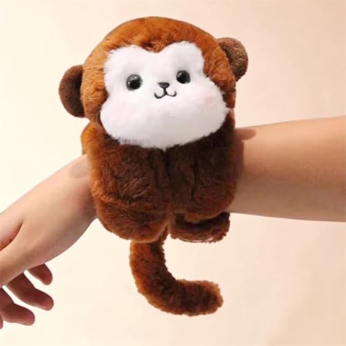 Image of VTB Cute Monkey Plush Soft Toy, Brown, Polyester, 25 cm, Classic Style, Gifting, for Boys and Girls